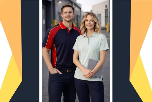 Workwear polo shirts for men and women suitable for uniforms and corporate apparel